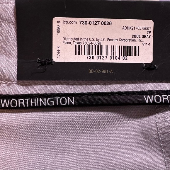 Women’s Worthington Petite Slim Fit Straight Leg, Ankle Length Pants Gray 2P NWT - Picture 7 of 8